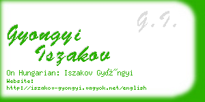 gyongyi iszakov business card